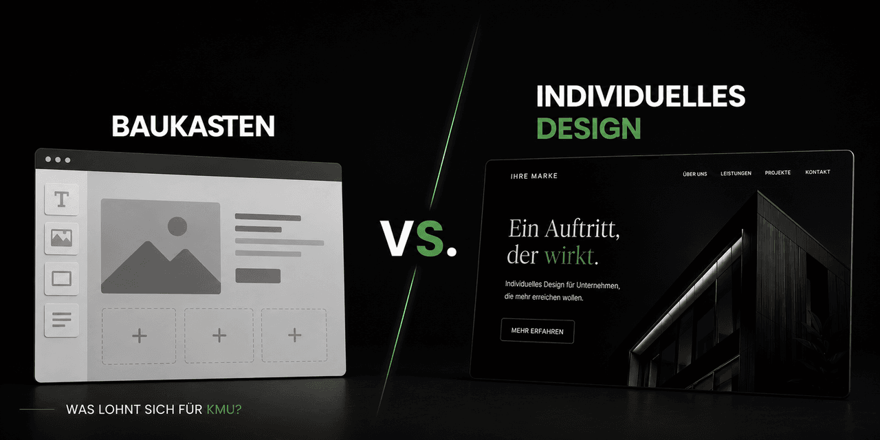 Baukasten vs. individuelles Design: Was lohnt sich für kleine Unternehmen?